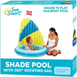 SunSmart Shade 'N Play Sailboat Kiddie Pool for $23