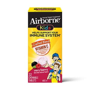 Airborne KIDS Vitamin C 500mg (per serving) - Very Berry Chewable Tablets (32 count in a box), for $15