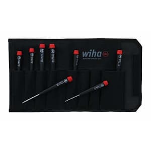 Wiha Tools Wiha 26199 Slotted and Phillips Screwdriver Set in Rugged Canvas Pouch, 8 Piece for $63