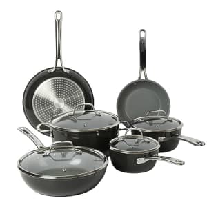 Sur La Table Kitchen Essentials 10 Piece PFA Free Titanium Ceramic Nonstick Interior Forged for $116 Sur La Table Kitchen Essentials 10 Piece PFA Free Titanium Ceramic Nonstick Interior Forged for $116
