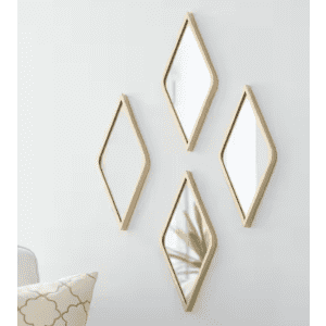 StyleWell Small Diamond Gold Classic 15x7" Accent Mirror for $55