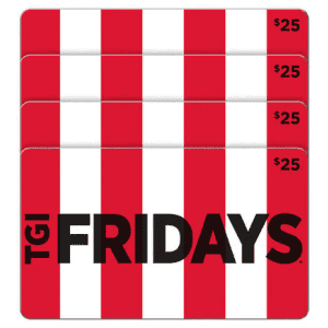 $100 in TGI Friday's Gift Cards: $79.99 $100 in TGI Friday's Gift Cards: $79.99