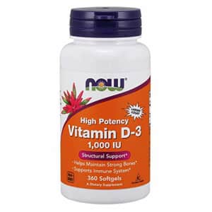 Now Foods NOW Supplements, Vitamin D-3 1,000 IU, High Potency, Structural Support*, 360 Softgels for $8