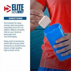 Dymatize Elite 100% Whey Protein Powder, 25g Protein, 5.5g BCAAs & 2.7g L-Leucine, Quick Absorbing for $60 Dymatize Elite 100% Whey Protein Powder, 25g Protein, 5.5g BCAAs & 2.7g L-Leucine, Quick Absorbing for $60