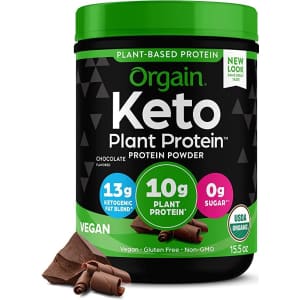 Orgain Keto Plant-Based Protein Powder 15.5-oz. Tub for $18 via Sub. & Save