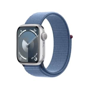Apple Watch Series 9 [GPS 41mm] Smartwatch with Silver Aluminum Case with Winter Blue Sport Loop for $306
