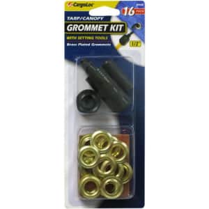 CargoLoc 89930 16 Pc. 1/2" Grommet Kit and Tools, Brass Plated Steel for $17