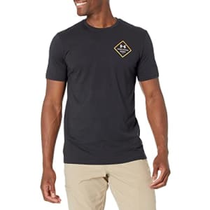 Under Armour Men's Standard Outdoor Key Short Sleeve T-Shirt, (001) Black / / White, Medium for $20