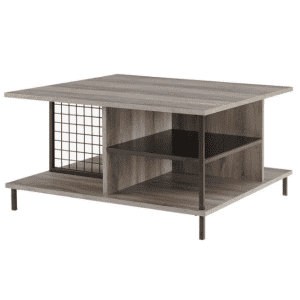 Walker Edison 30" Metal and Wood Square Coffee Table for $141