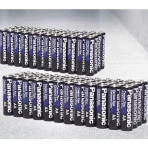 Battery Blowout at Woot. Pictured is the Panasonic AA or AAA Batteries 192-Count for $42.99 ($77 off).