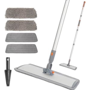 62" Aluminum Mop w/ 4 Washable Pads for $15