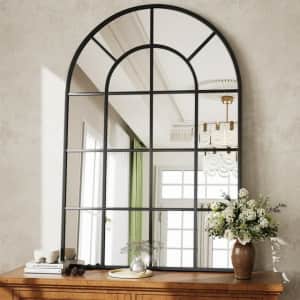 BeautyPeak 36" x 24" Arched Windowpane Wall Mirror for $48 BeautyPeak 36" x 24" Arched Windowpane Wall Mirror for $48