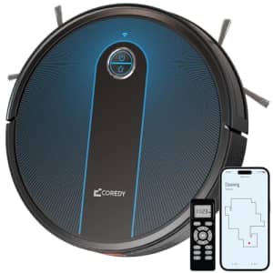 Coredy Robot Vacuum, R650 Ultra Robotic Vacuum with 2200 Pa Strong Suction, Gyro Dynamic for $160