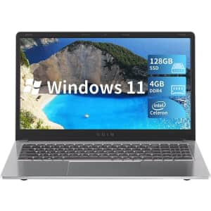 Intel Celeron N3350 15.6" Laptop w/ 128GB SSD for $127
