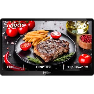 15.6" 1080p Under-Cabinet Flip-Down Kitchen TV for $186