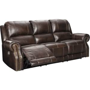 Signature Design by Ashley Buncrana Traditional Power Reclining Sofa w/ USB Charging Port for $1,500