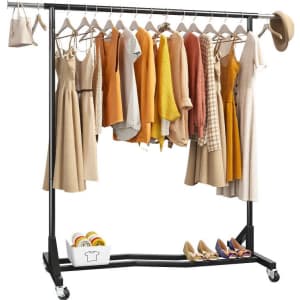 Raybee 77'' Rolling Z Hanger Clothing Rack for $61