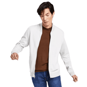 Alfani Men's Zip-Front Sweater Jacket for $7
