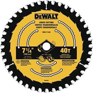 DEWALT DWA171440B10 7-1/4-Inch 40-Tooth Circular Saw Blade, 10-Pack for $24 DEWALT DWA171440B10 7-1/4-Inch 40-Tooth Circular Saw Blade, 10-Pack for $24