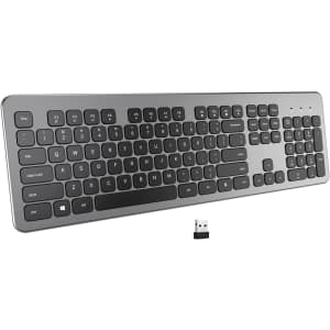 2.4G Full-Size Wireless Ergonomic Keyboard for $12