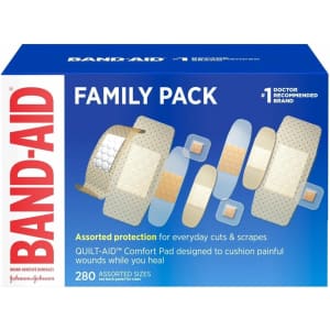 Band-Aid 280-Count Family Variety Pack for $10 via Sub & Save