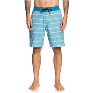 Quiksilver Waterman Men's Angler Stripe Beachshort 20 Swim Trunk, Still Water, 31 for $53 Quiksilver Waterman Men's Angler Stripe Beachshort 20 Swim Trunk, Still Water, 31 for $53