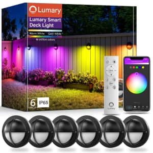 Lumary Smart LED Deck Light 6-Pack for $140