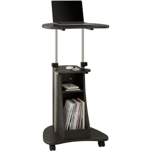 Techni Mobili Sit-to-Stand Adjustable Rolling Laptop Cart for $35