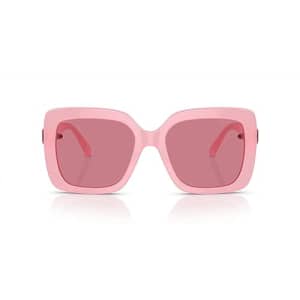 Swarovski SK6001 Sunglasses, Opal Pink/Pink Internal Mirrored Silver, 55 mm for $140