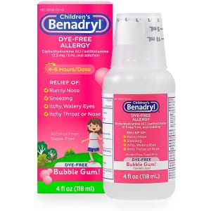 Children's Benadryl Dye-Free Allergy Liquid 4-Oz. Bottle for $8