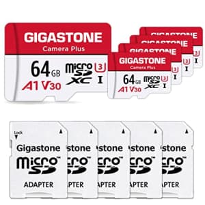 [Gigastone] 64GB 5-Pack Micro SD Card, Camera Plus, MicroSDXC Memory Card for Wyze, Video Camera, for $40