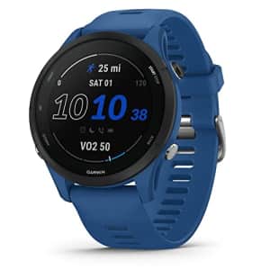Garmin Forerunner 255, GPS Running Smartwatch, Advanced Insights, Long-Lasting Battery, Tidal Blue for $350
