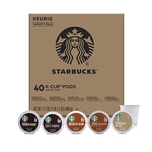 Starbucks K-Cup Coffee Pods Blonde, Medium & Dark Roast Variety Pack for Keurig Brewers 1 box (40 for $68