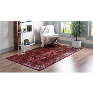 Unique Loom Sofia Collection Area Rug - Casino (5' 3" x 8' Rectangle, Burgundy/ Gray) for $76