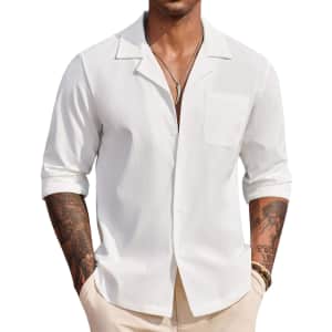 Coofandy Men's Casual Beach Shirt for $10 Coofandy Men's Casual Beach Shirt for $10