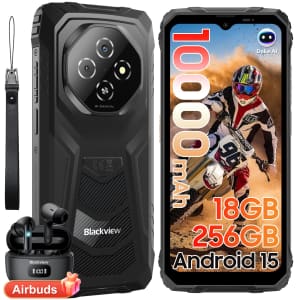 Unlocked Blackview Fort 1 Rugged 18GB+256GB Android Smartphone for $177