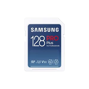 SAMSUNG PRO Plus Full Size SDXC Card 128GB, (MB-SD128K/AM, 2021) for $22