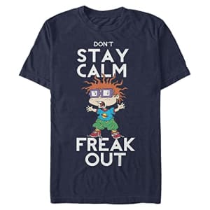 Nickelodeon Men's Big & Tall Freak Out T-Shirt, Navy Heather, Large Tall for $8