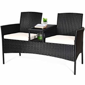 Tangkula Wicker Patio Conversation Furniture Set, Outdoor Furniture Set with Removable Cushions & for $140 Tangkula Wicker Patio Conversation Furniture Set, Outdoor Furniture Set with Removable Cushions & for $140