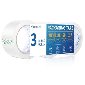 Ticonn Packaging Tape 3-Pack for $7
