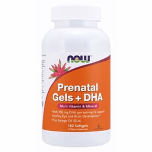 Now Foods NOW Supplements, Prenatal Gels + DHA with 250 mg DHA per serving, plus Borage Oil (GLA), 180 for $19 Now Foods NOW Supplements, Prenatal Gels + DHA with 250 mg DHA per serving, plus Borage Oil (GLA), 180 for $19