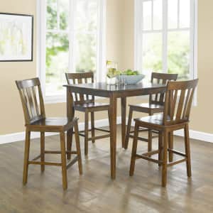 Mainstays Mission 5-Piece Counter-Height Dining Set for $255