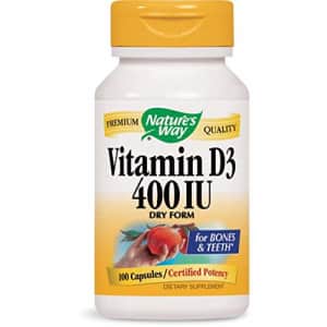 Nature's Way Dry Vitamin D, 100 Capsules (Pack of 2) for $7