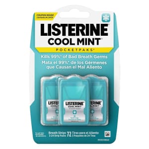 Listerine Cool Mint 24-Count Breath Strips 6-Pack for $5.14 via Sub. & Save