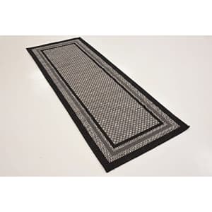 Unique Loom Outdoor Collection Transitional Indoor & Outdoor Casual Solid Tonal Border Area Rug, 2 for $52