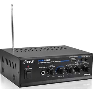 Pyle Bluetooth Mini Blue Series Home Audio Amplifier for $49