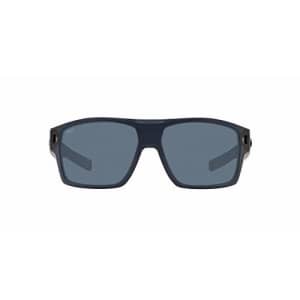 Costa Del Mar Men's Diego Polarized Rectangular Sunglasses, Matte Midnight Blue/Grey for $124