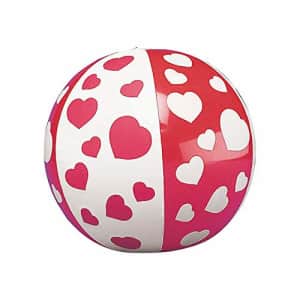 Fun Express Mini Heart Beach Balls (1 Dozen) Valentine's Day Giveaways, Party Favors, Classroom Supplies for $12
