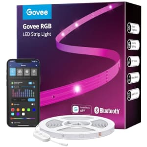 Govee 100-Foot Bluetooth RGB Christmas LED Strip Lights for $15