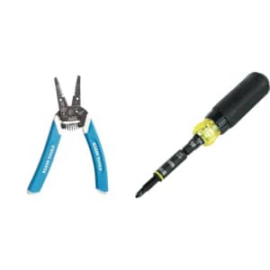 Klein Tools Wire Stripper/Cutter for 8-18 AWG Solid Wire, 10-20 AWG Stranded Wire and 11-in-1 for $50